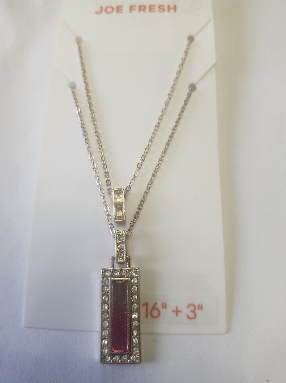 Jie Fresh Silver Crystal Drop Pendant Necklace - Women's Jewelry